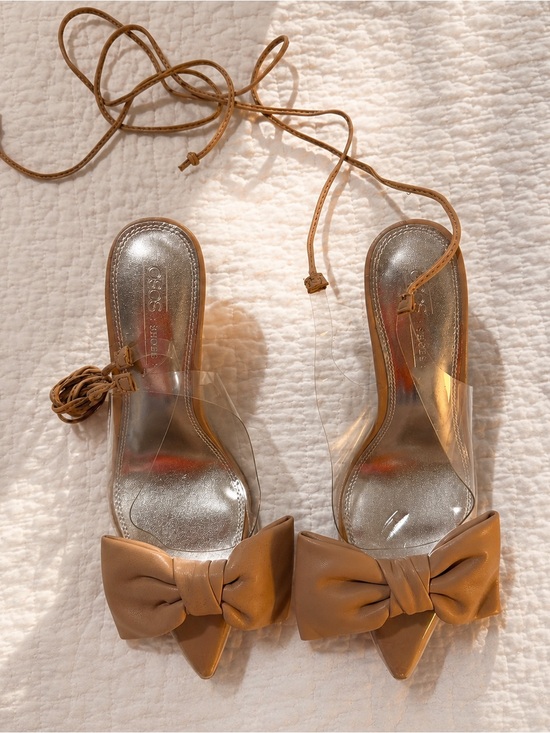 ASOS Shoes - ASOS Nude Bow Slingback Heels – New Without Tags